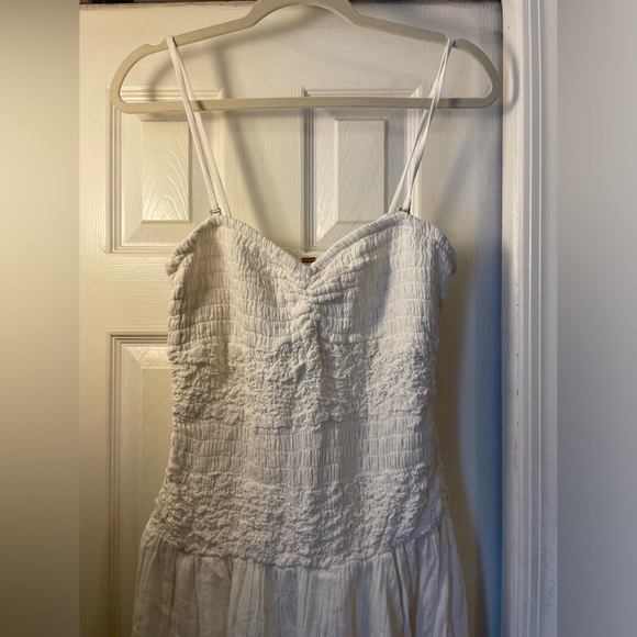 Free People Smocked Drop Waist Midi Dress - Picture 5 of 6